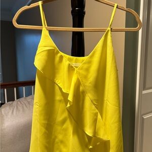 382 Three Eighty Two Vibrant Yellow Ruffle Camisole size XS